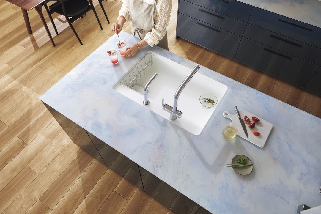 TOTO  カウンター天板 黒天板⁄洗面所⁄TOTO⁄リフォーム⁄バス⁄トイレのインテリア実例 - 2020